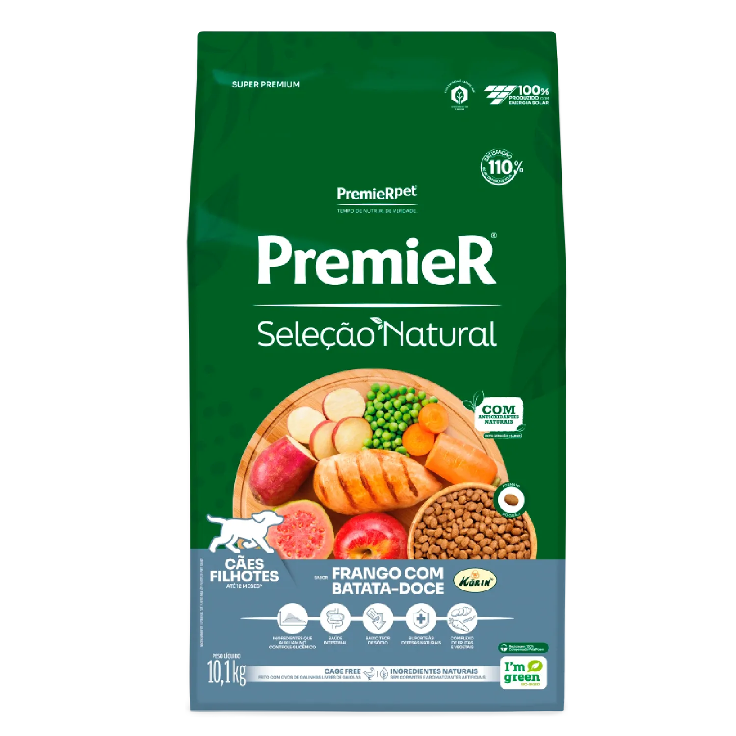 Ração Premier Seleção Natural Cães Filhotes Frango com Batata Doce